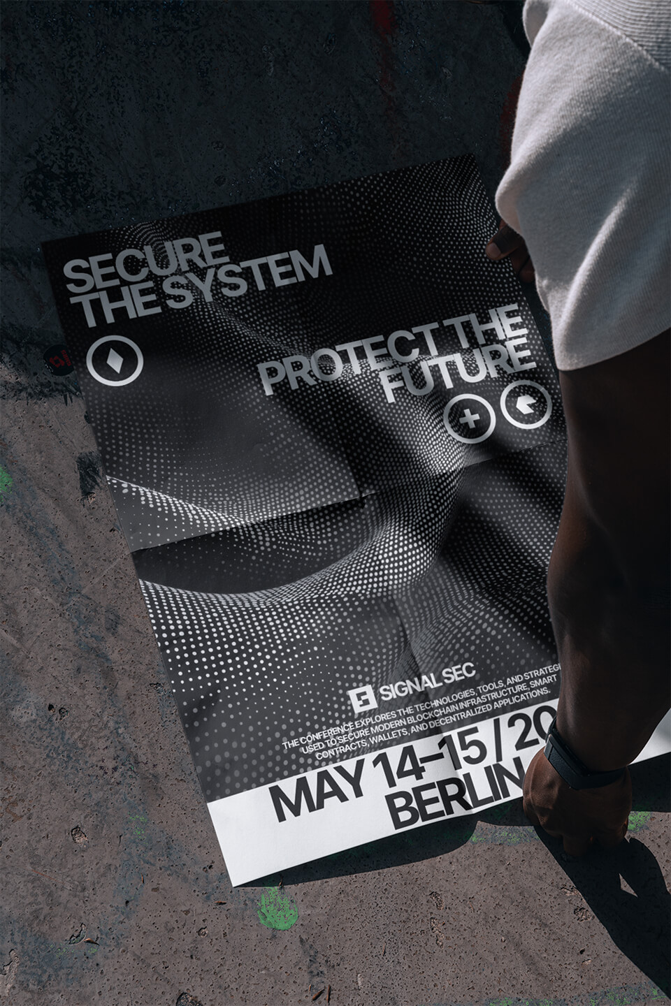 Signal Sec — outdoor poster closeup